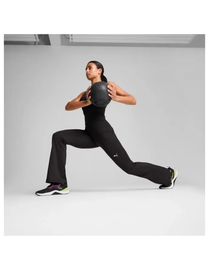 Puma Tad Essentiall High Waist Bootcut Pant in Black