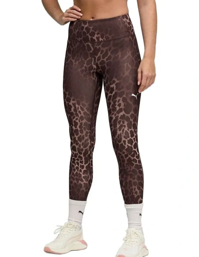 Puma Tad Essentials Spotted High Waist 7/8 Tight in Brown