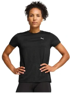 Puma Women Tad Essential Heather Tee in Black