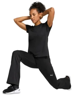 Puma Women Tad Essential Heather Tee in Black