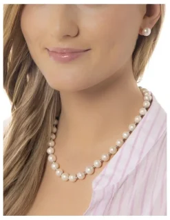 Pure Elements Classic Pearl Studs Extra Large in White