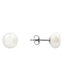 Pure Elements Classic Pearl Studs Extra Large in White