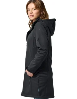 Rainbird Ersa Long Softshell Coat in Black