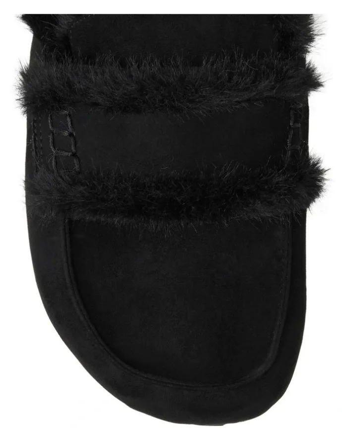 Ravella Alpine Flat Shoes in Black Micro
