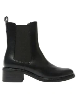 Ravella Bedford Boots in Black Smooth