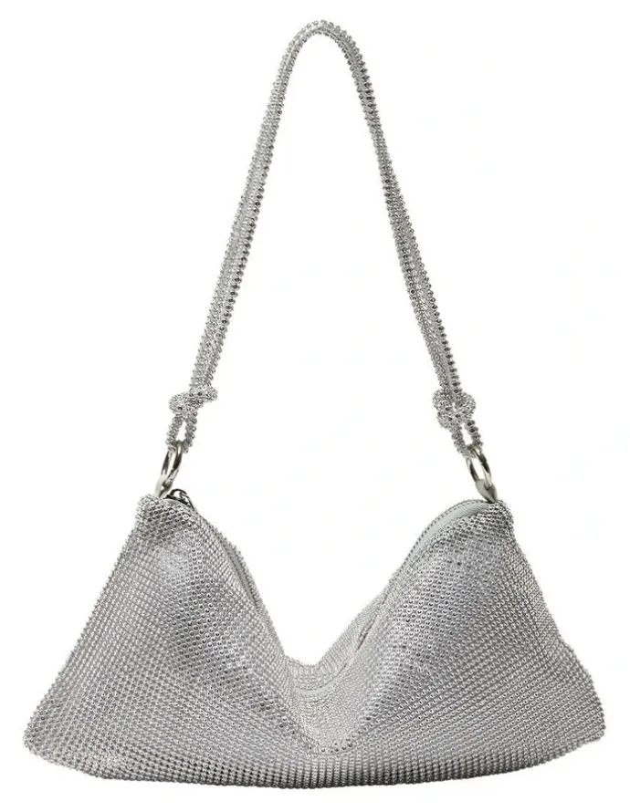 Ravella Bree Bag in Silver Mesh