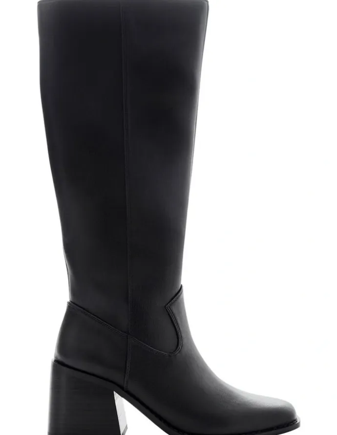 Ravella Camille Knee Boots in Black Smooth