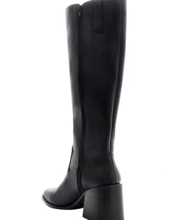 Ravella Camille Knee Boots in Black Smooth