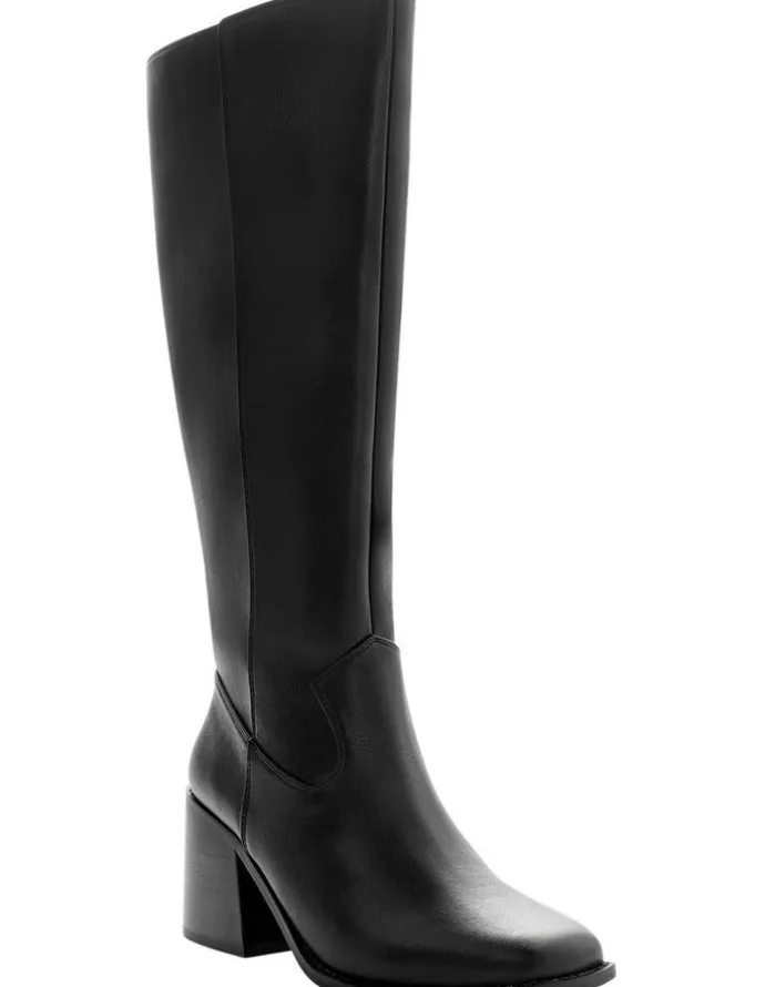Ravella Camille Knee Boots in Black Smooth