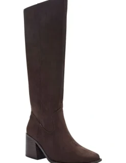 Ravella Camille Knee Boot in Chocolate Micro