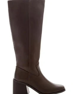 Ravella Camille Knee Boots in Chocolate Smooth