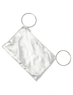 Ravella Cass Evening Bag in Silver Mesh