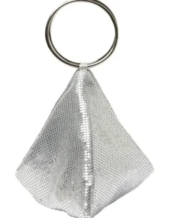 Ravella Cass Evening Bag in Silver Mesh