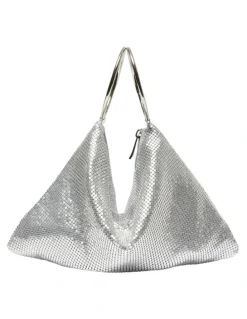 Ravella Cass Evening Bag in Silver Mesh