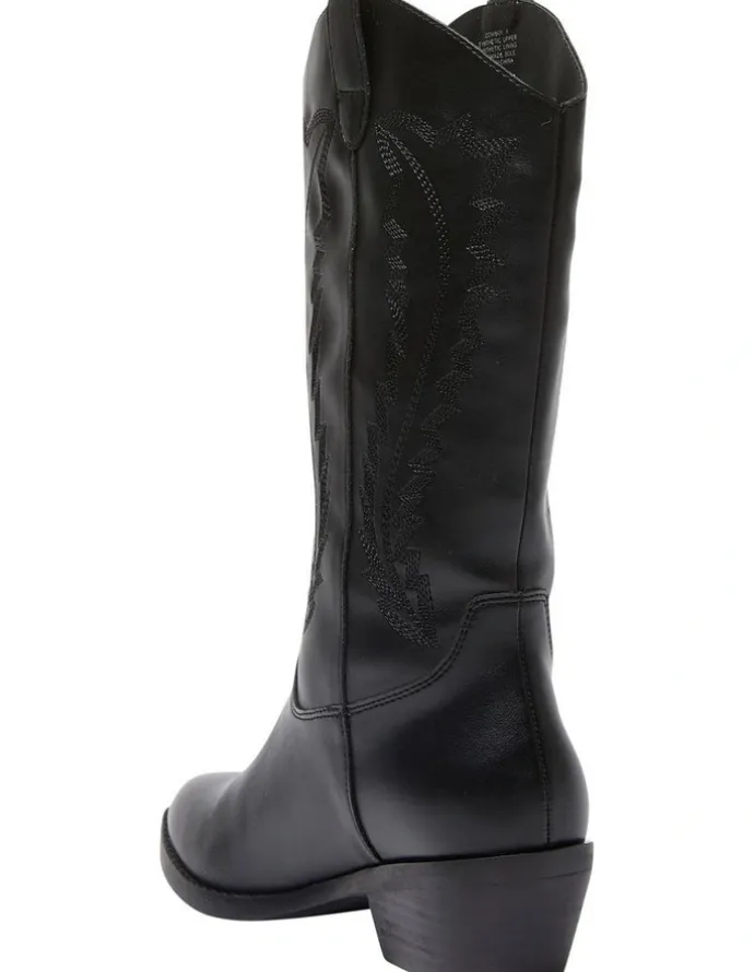 Ravella Cowboy Western Boots in Black