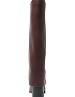 Ravella Deputy Knee Boot in Burgundy Smooth