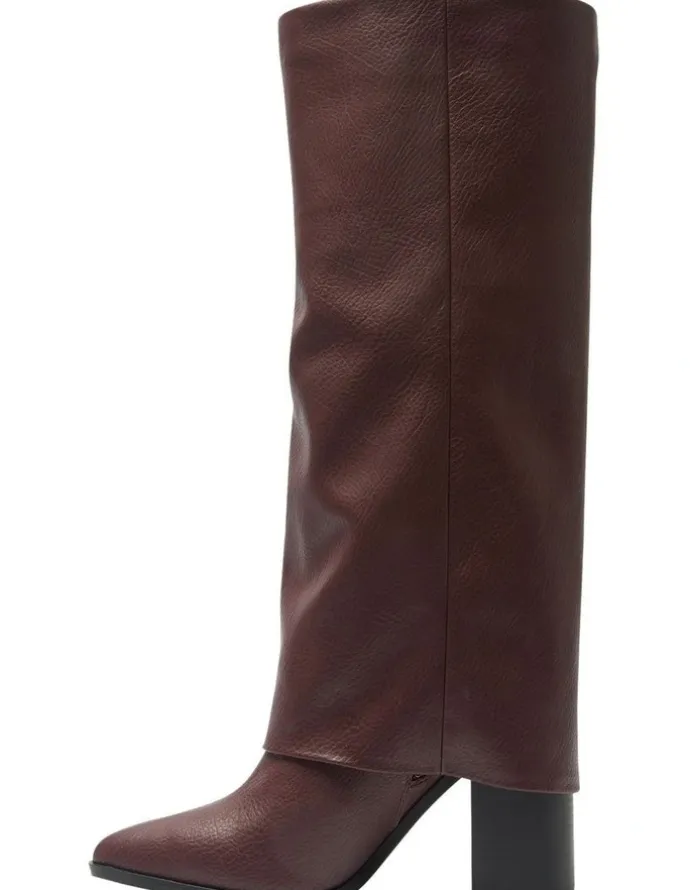 Ravella Deputy Knee Boot in Burgundy Smooth