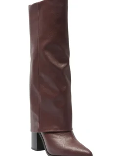 Ravella Deputy Knee Boot in Burgundy Smooth