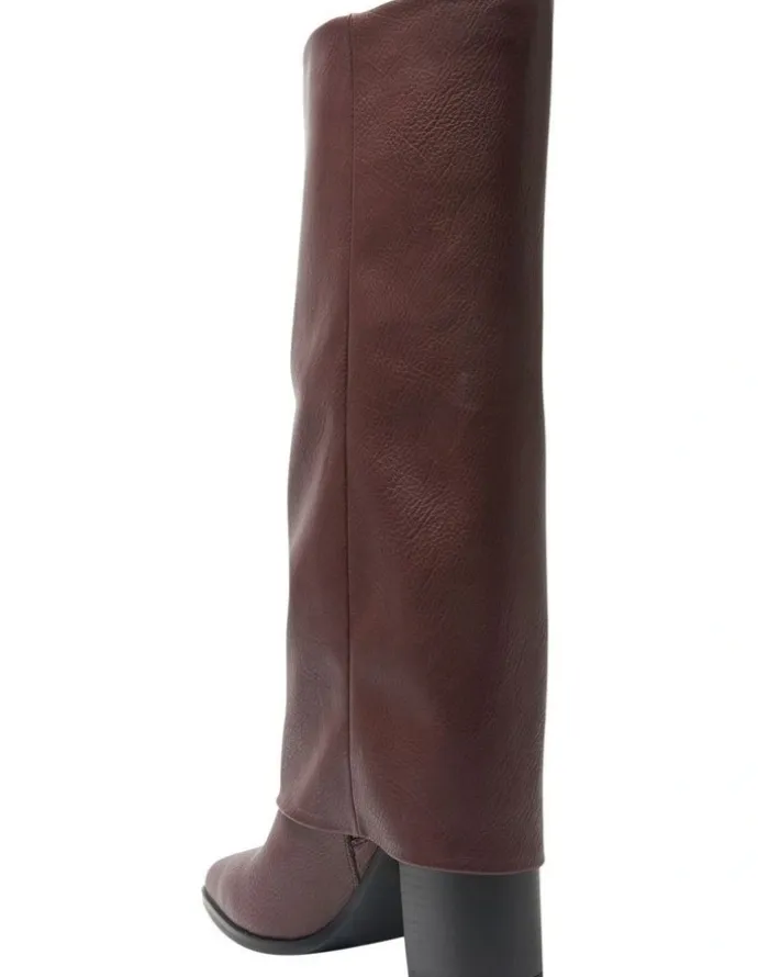 Ravella Deputy Knee Boot in Burgundy Smooth