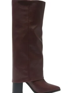 Ravella Deputy Knee Boot in Burgundy Smooth