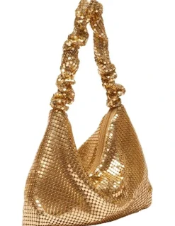 Ravella Disco Bag in Gold Mesh