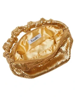 Ravella Disco Bag in Gold Mesh