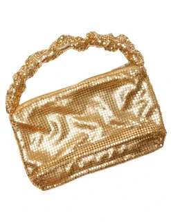 Ravella Disco Bag in Gold Mesh