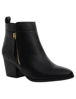 Ravella Empire Ankle Boots in Black