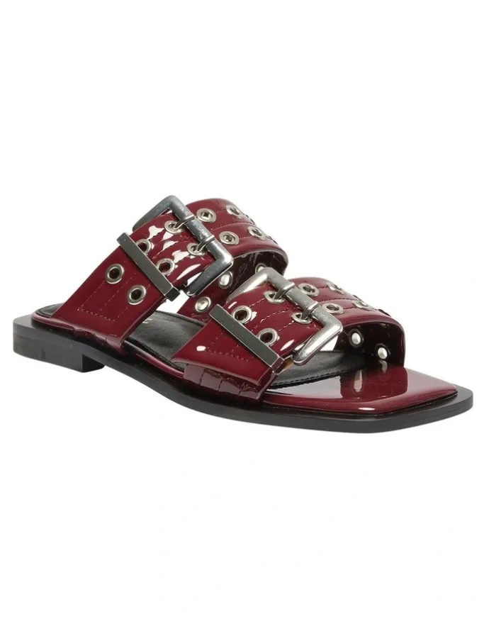 Ravella Fonda Sandals in Cherry Patent