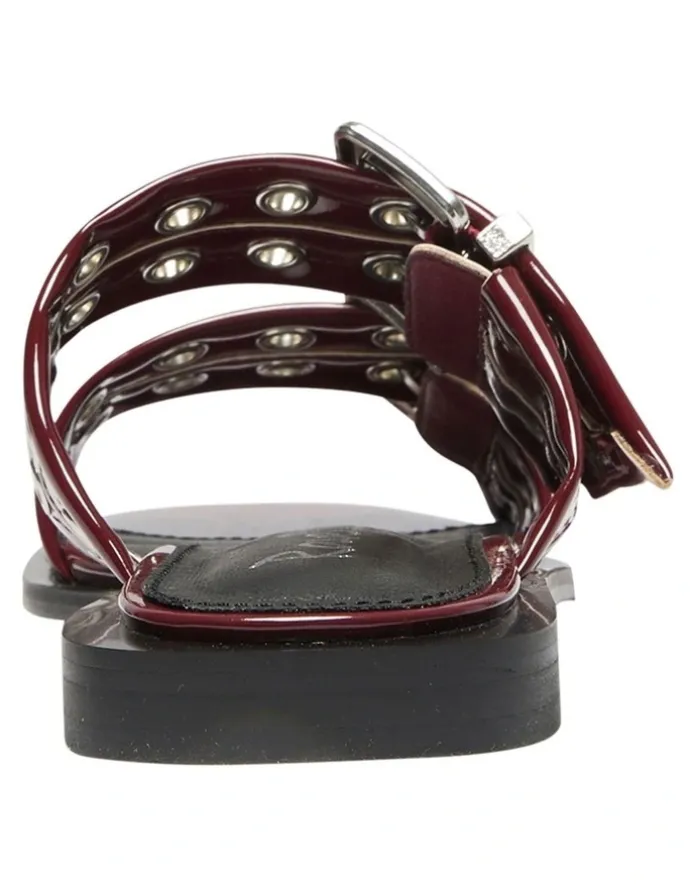 Ravella Fonda Sandals in Cherry Patent