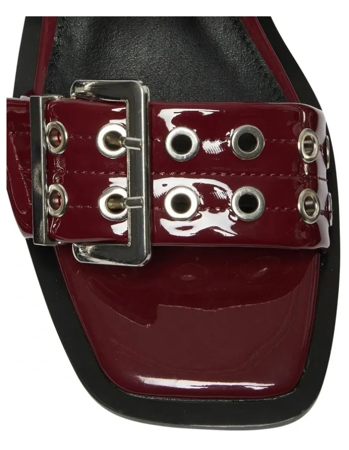 Ravella Fonda Sandals in Cherry Patent