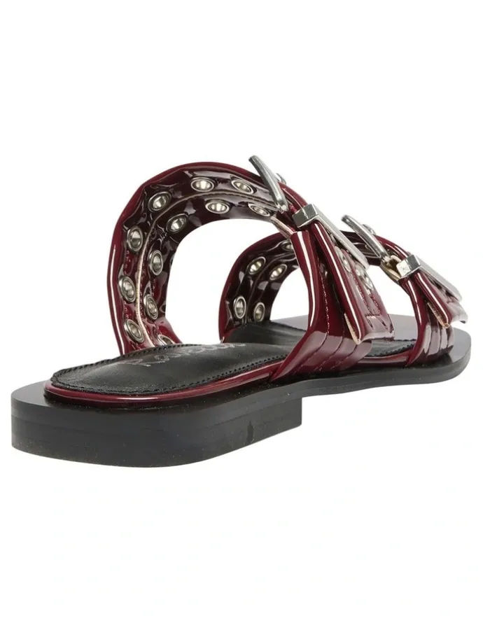 Ravella Fonda Sandals in Cherry Patent