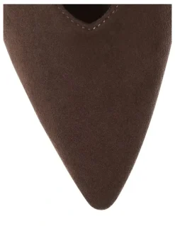 Ravella Harley Heeled Shoes in Chocolate Micro