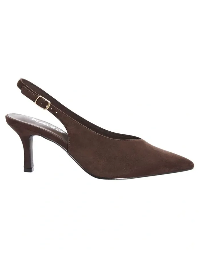 Ravella Harley Heeled Shoes in Chocolate Micro