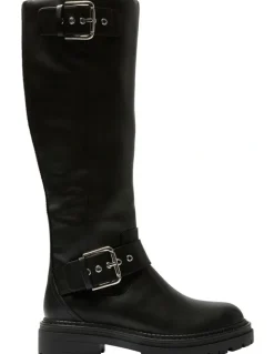 Ravella Highway Knee Boots in Black
