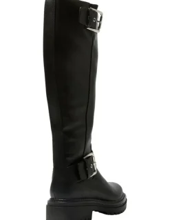 Ravella Highway Knee Boots in Black