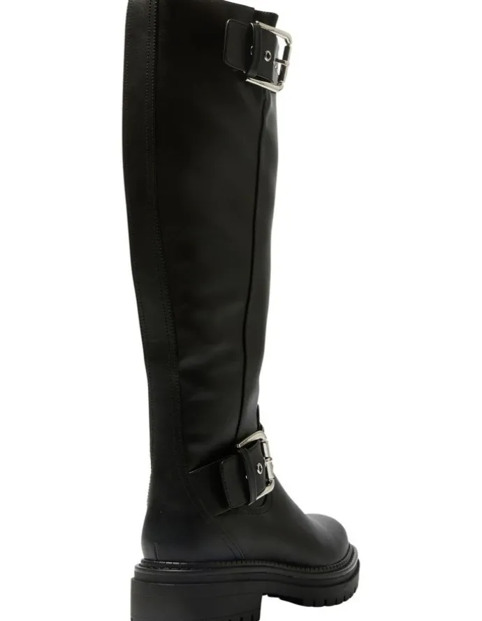 Ravella Highway Knee Boots in Black