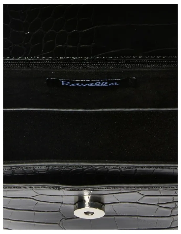 Ravella H-Jacki Bag in Black Croc