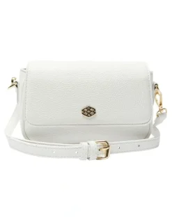 Ravella H-Jessie Crossbody Bag in White Pebble
