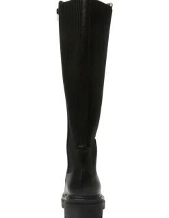 Ravella Hunter Knee Boots in Black