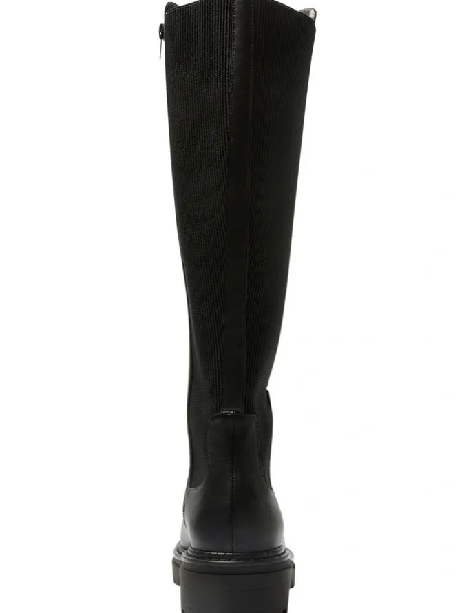 Ravella Hunter Knee Boots in Black