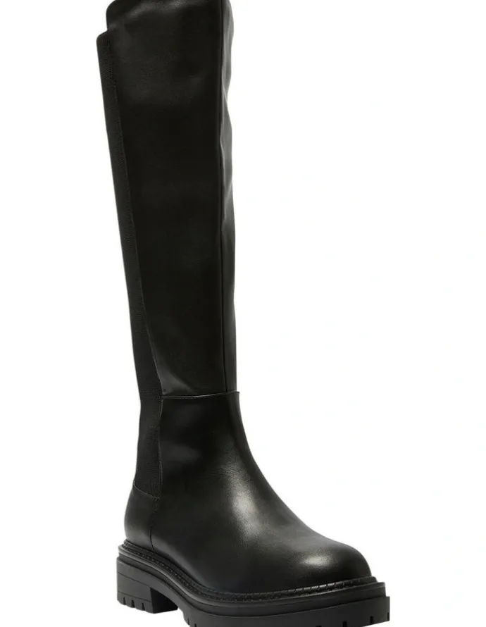 Ravella Hunter Knee Boots in Black