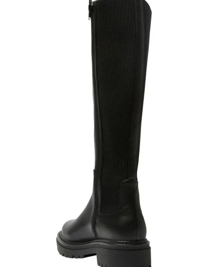 Ravella Hunter Knee Boots in Black