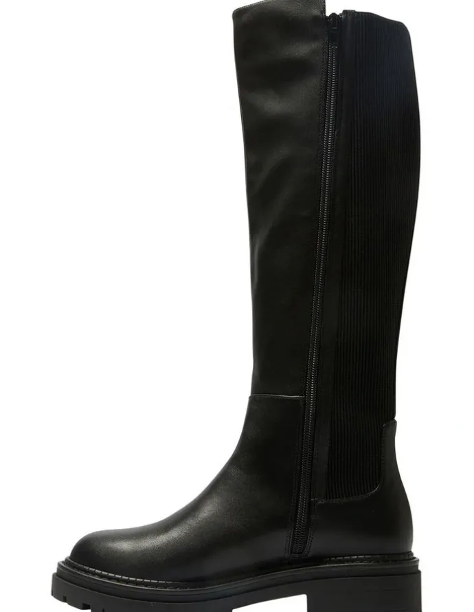 Ravella Hunter Knee Boots in Black