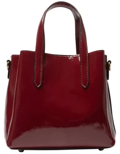 Ravella Jada Bag in Wine Crinkle Patent