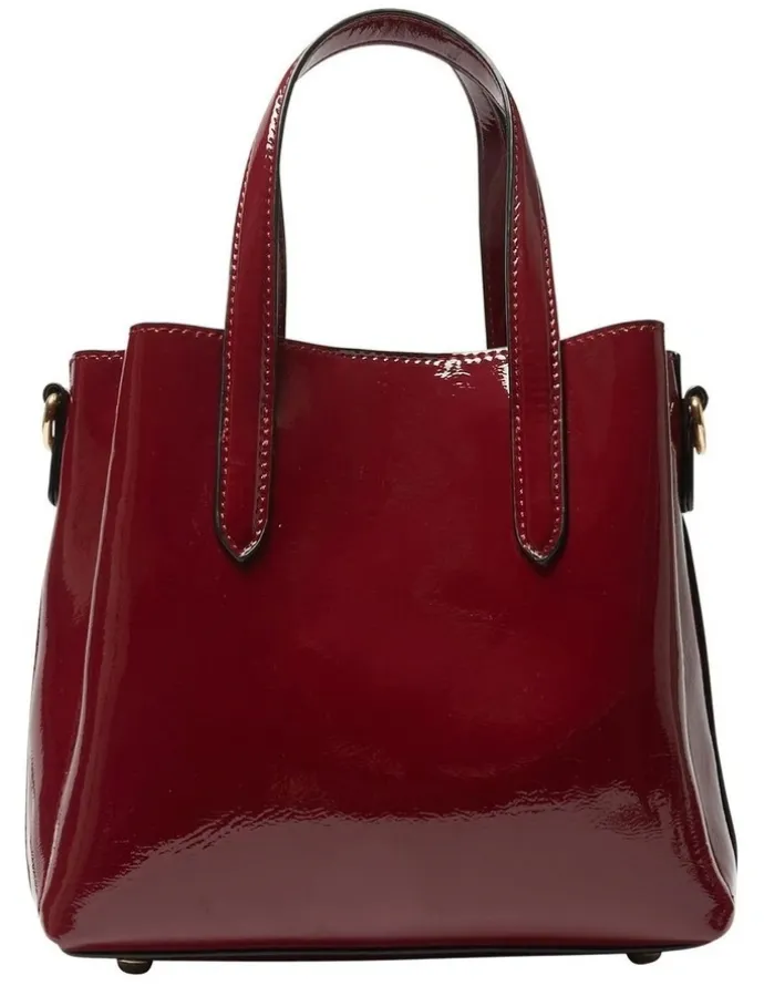 Ravella Jada Bag in Wine Crinkle Patent