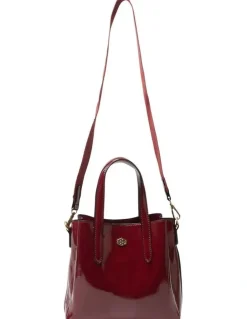 Ravella Jada Bag in Wine Crinkle Patent