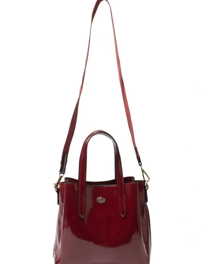Ravella Jada Bag in Wine Crinkle Patent