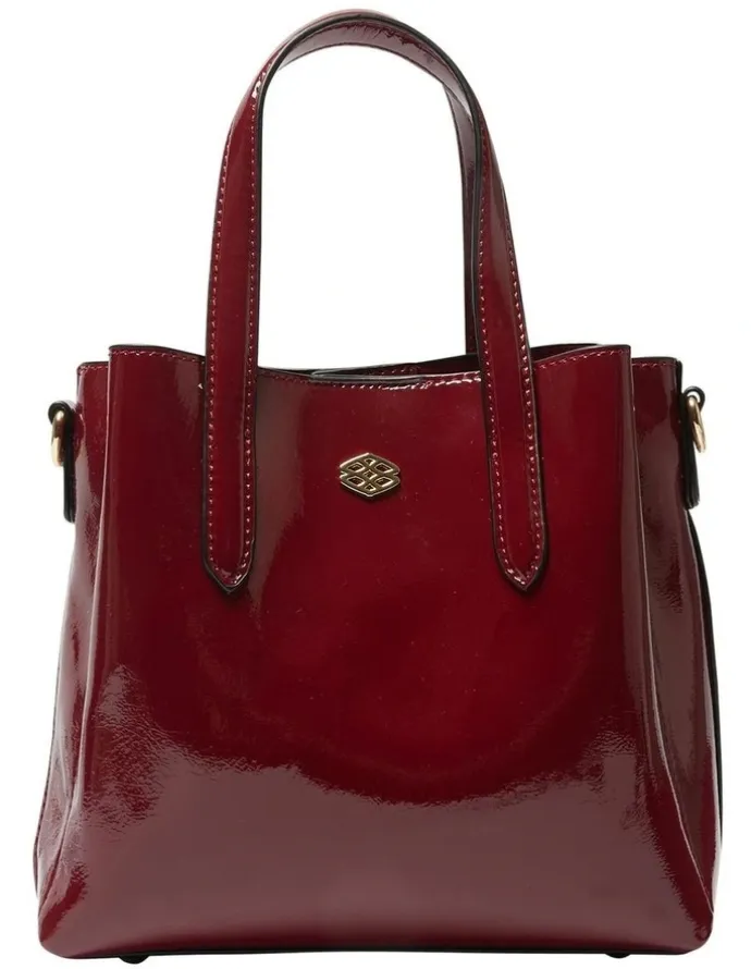 Ravella Jada Bag in Wine Crinkle Patent