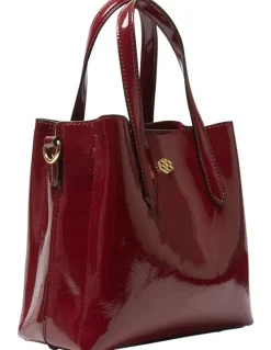 Ravella Jada Bag in Wine Crinkle Patent
